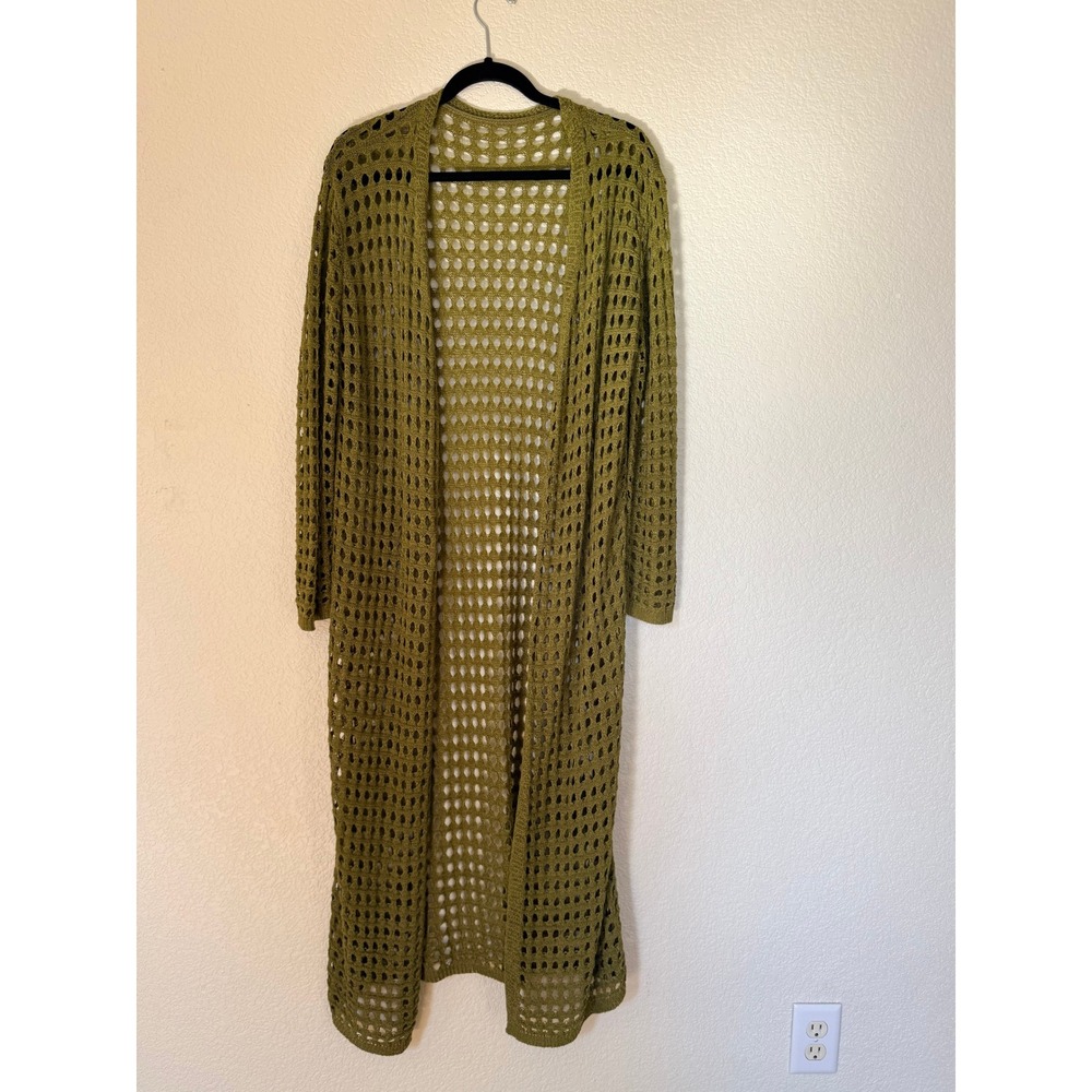 Anthropologie Open Knit Longline Duster Cardigan, Size L